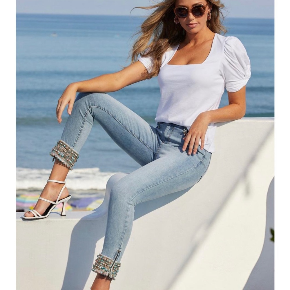 Boston Proper Pearlized Fitted Jean